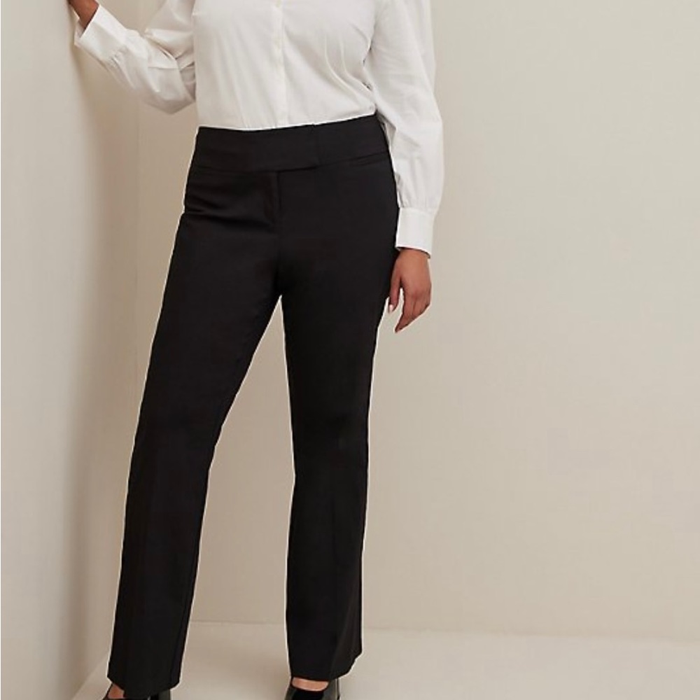 Black, wide leg trousers. TALL